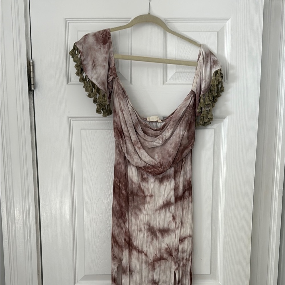 Peach Love California Brown and Cream Dress